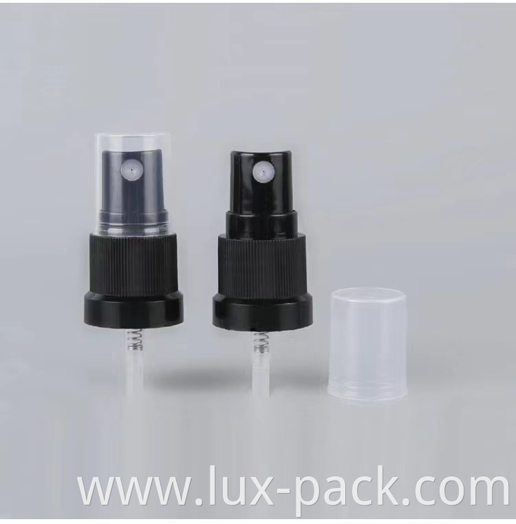 Customized 18/415 Plastic Spray Pump For Glass Bottle Essential Oil Packaging 18mm Plastic Fine Mist Dispenser